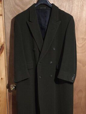 Mens Dark Olive Green Dress Coat (sz 44)